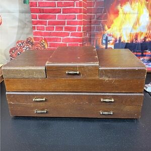 Vintage Wooden Jewelry Box